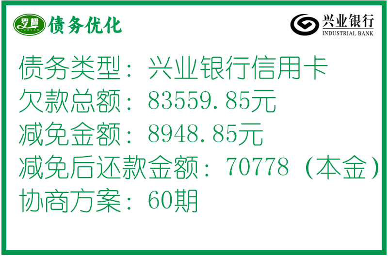 興業(yè)銀行信用卡個性化分期(停息掛賬)協(xié)商案例